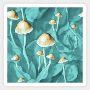 Mushrooms and fabric Sticker